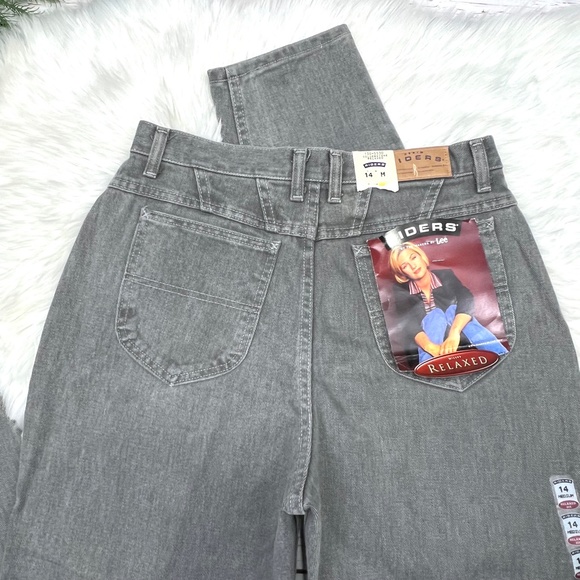 🇺🇸NWT🤩👖VINTAGE |•RIDERS•| Relaxed Deadstock High Waist Tapered Leg Jeans 👖 - Picture 5 of 13